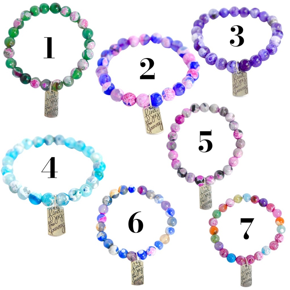 Find Joy In The Journey Gemstone Beaded Bracelet - Picture 2 of 13
